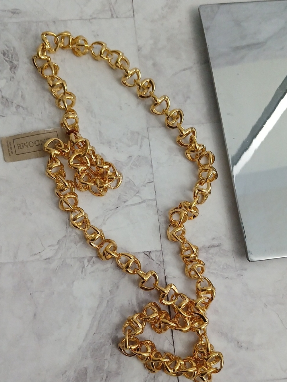 Vendome Gold-Tone Interlocking Link Chunky Necklace - Picture 2 of 4